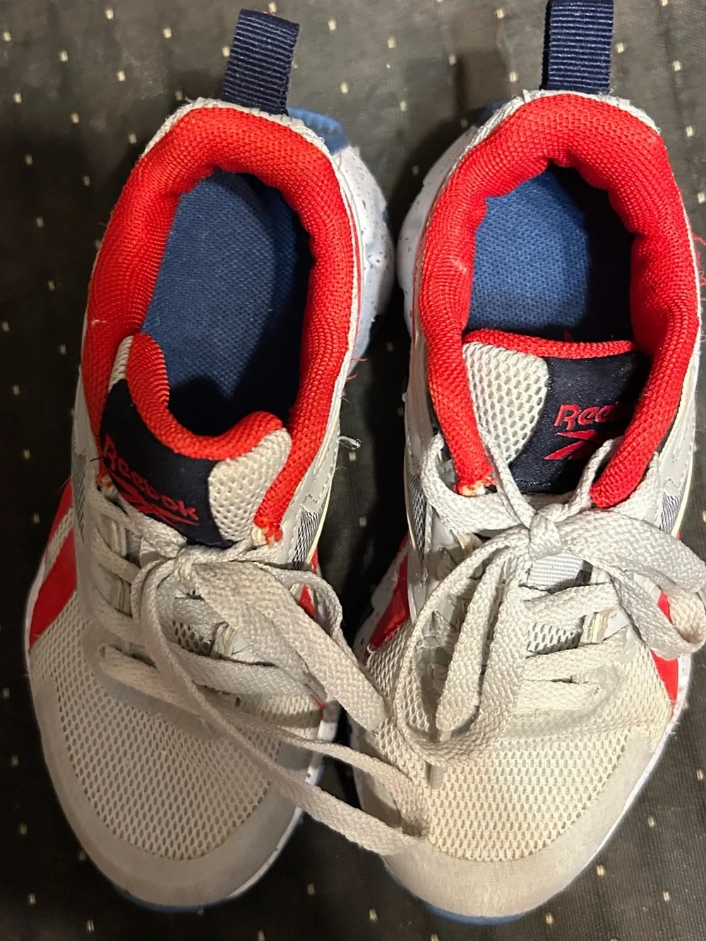 Reebok Kids Sneakers in White, Red & Navy Blue